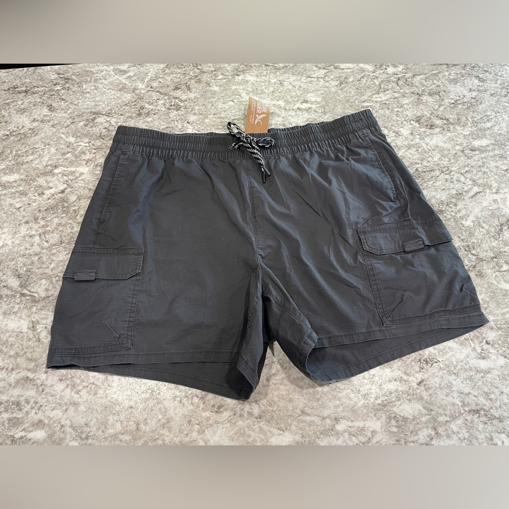 Eddie Bauer Womens Shorts Pull On Cotton Pocket Drawstring Gray 2X NWT